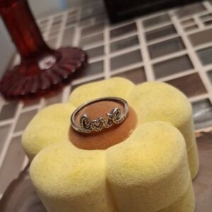 Pandora Love Script Ring 925